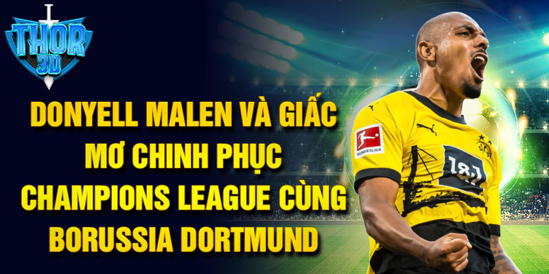 Donyell Malen và giấc mơ chinh phục Champions League cùng Borussia Dortmund